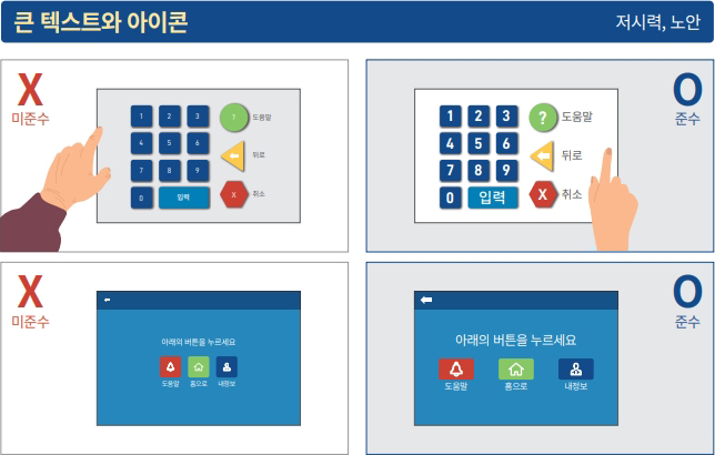 큰 텍스트와 아이콘