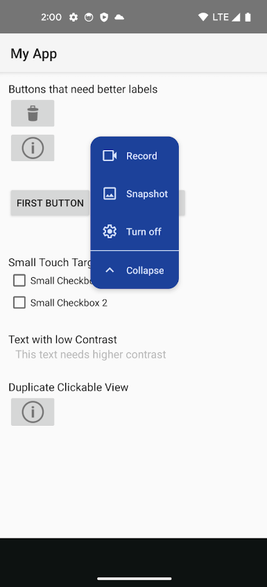 Accessibility Scanner 활용한 검사
