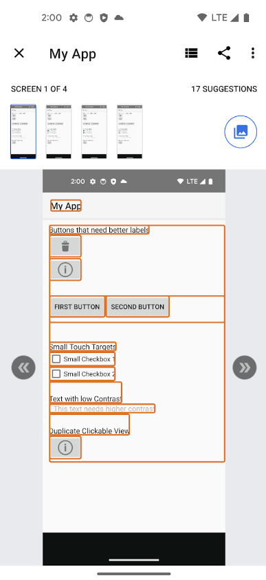 Accessibility Scanner 활용한 검사