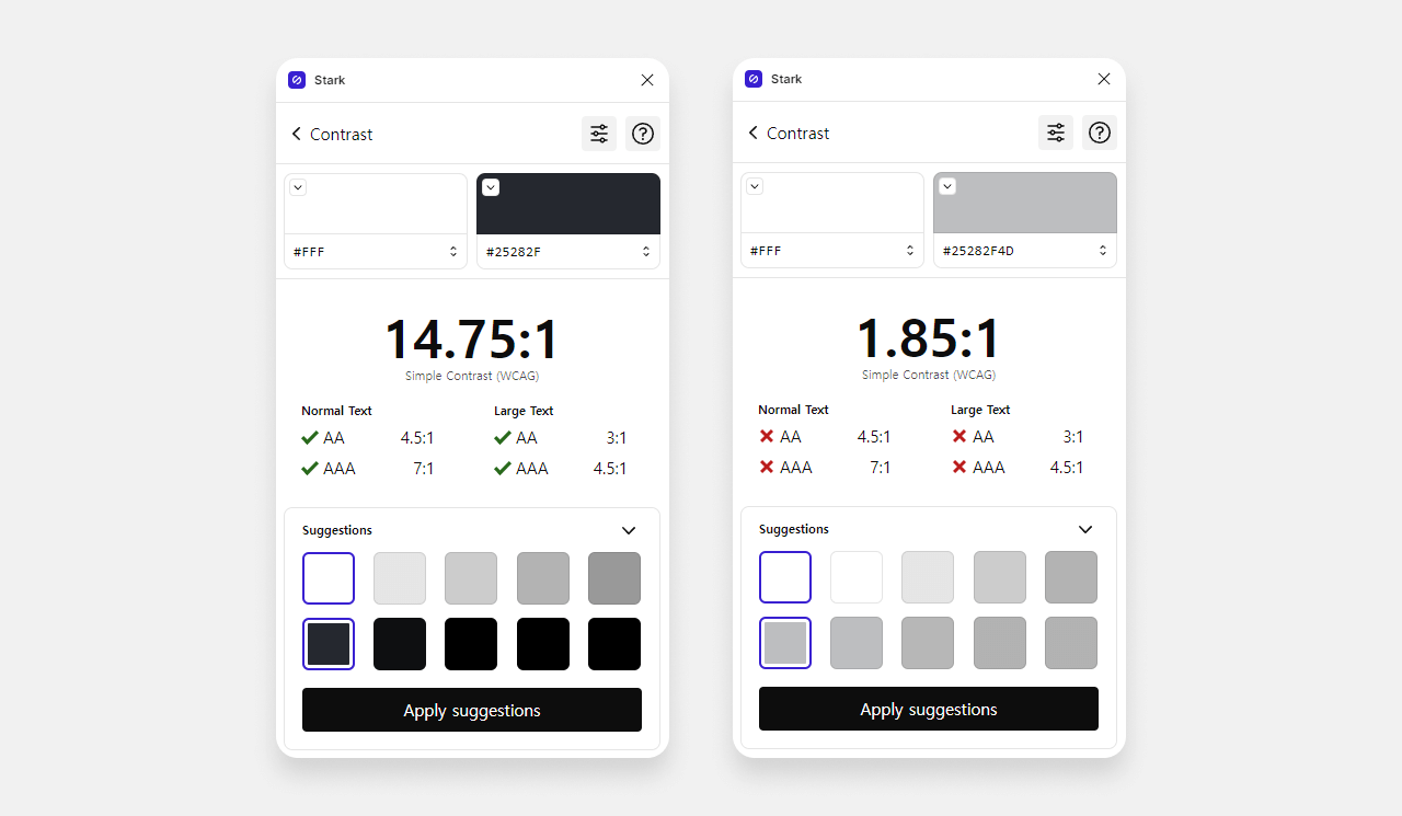 Figma : Stark - Contrast & Accessibility Checker