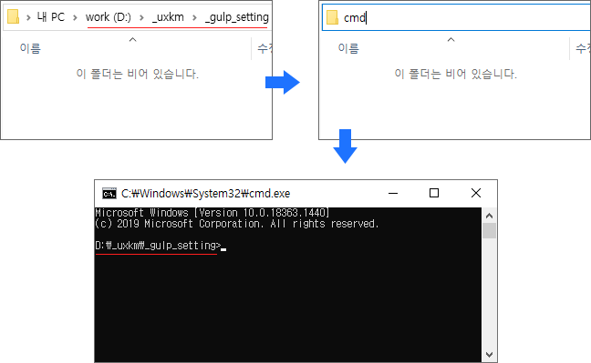 window 해당 폴더에서 Terminal 열기