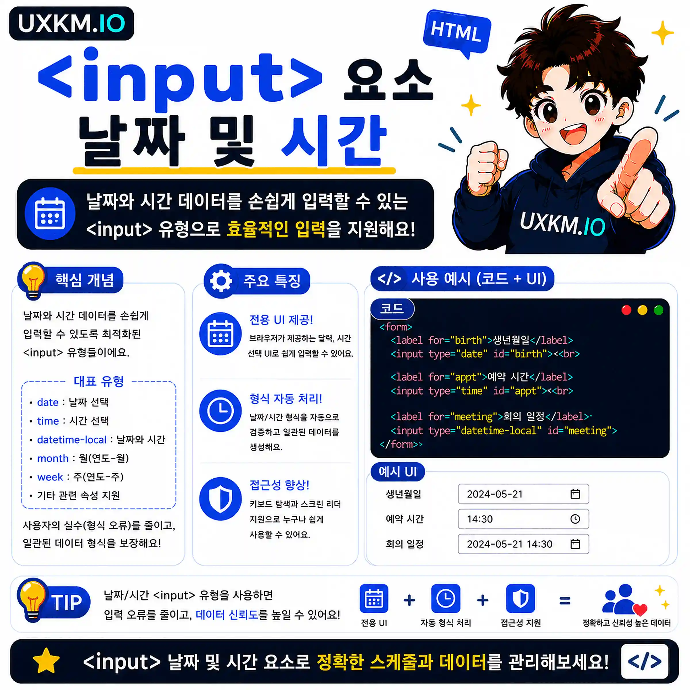 input 날짜 및 시간