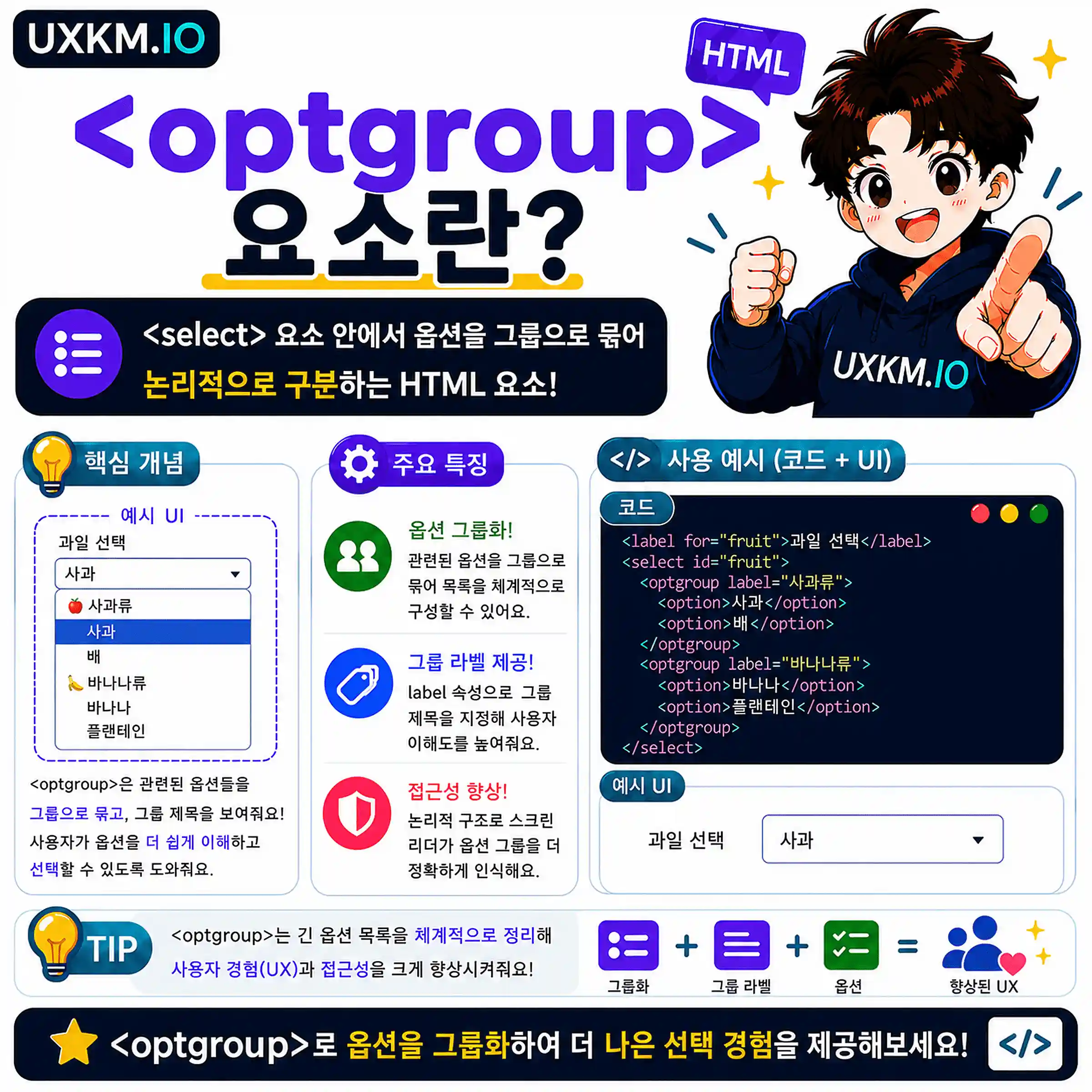 optgroup 요소