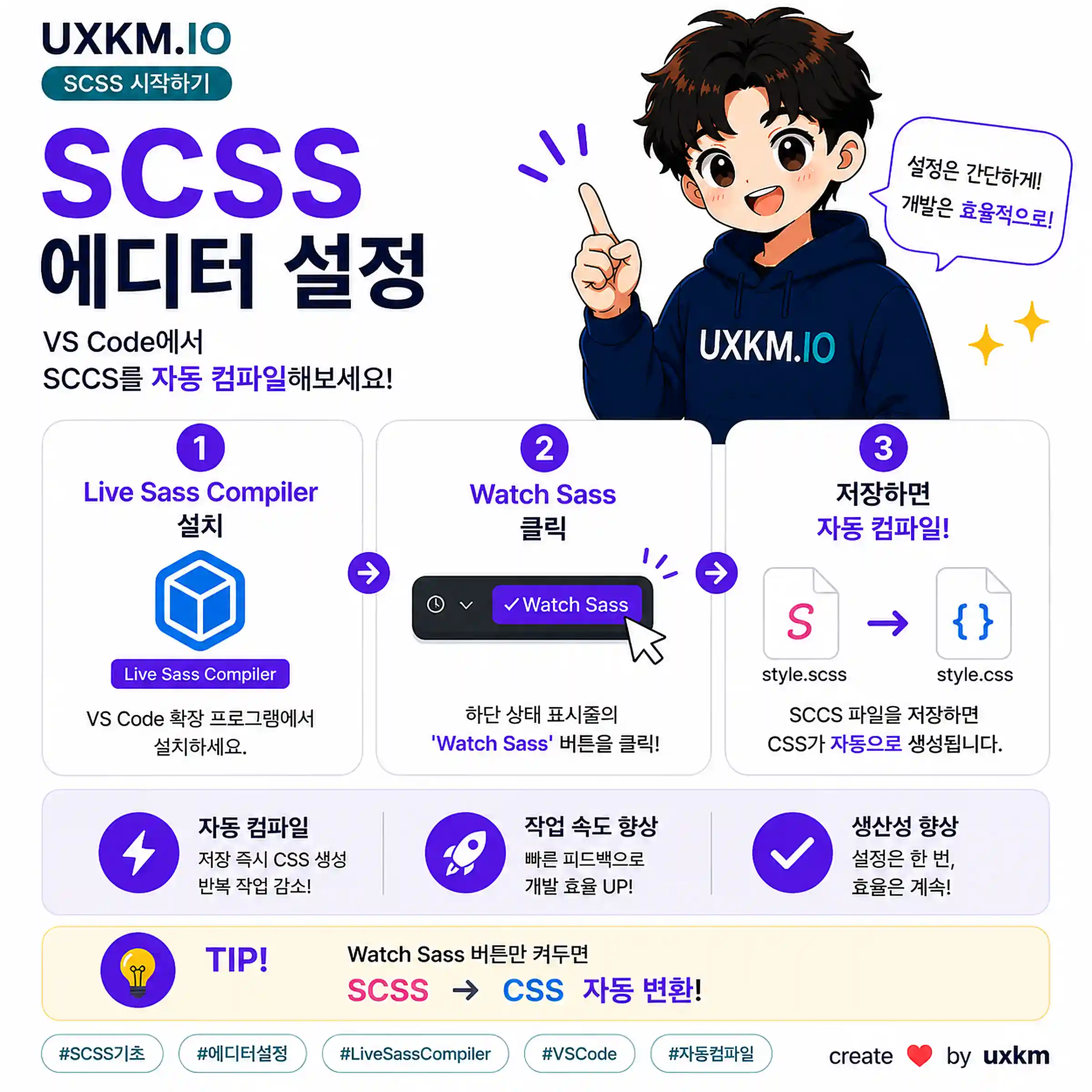 VS Code에서 SCSS 사용하기